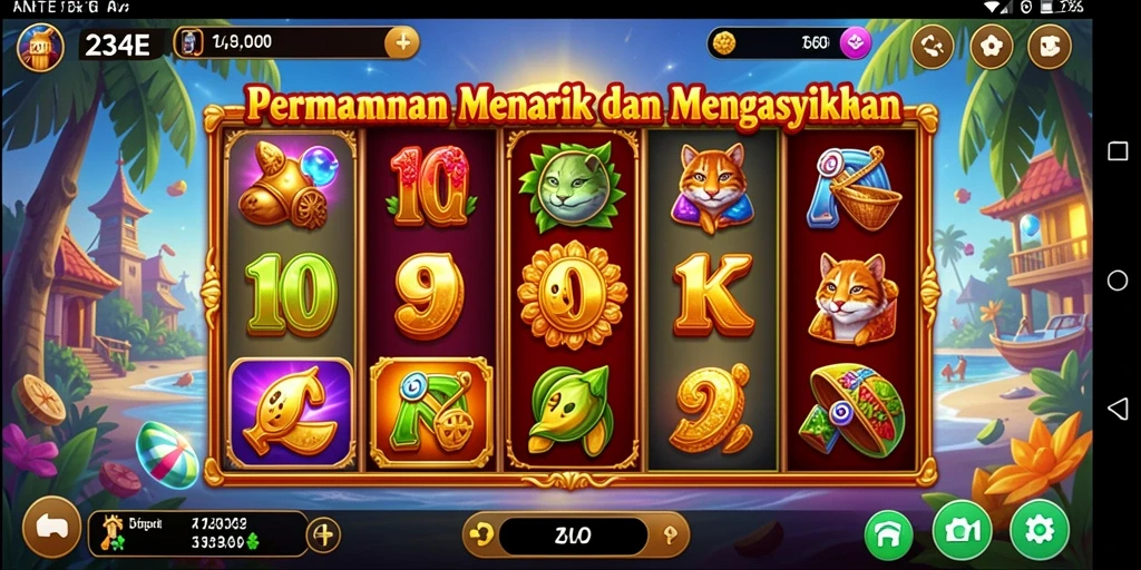 Tampilan screenshot 234E menampilkan gameplay Slot yang menarik dan mendebarkan.