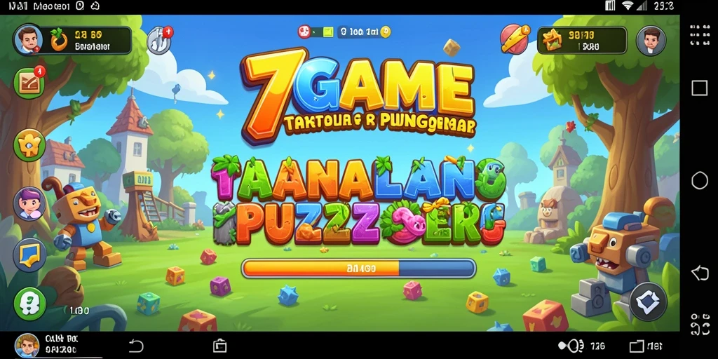 Tangkapan layar gameplay 7GAME menampilkan berbagai puzzle yang menarik dan menantang.