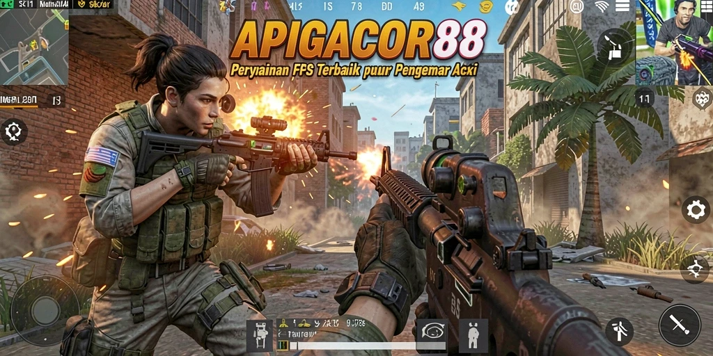 Screenshot APIGACOR88 menampilkan aksi gameplay FPS yang seru.