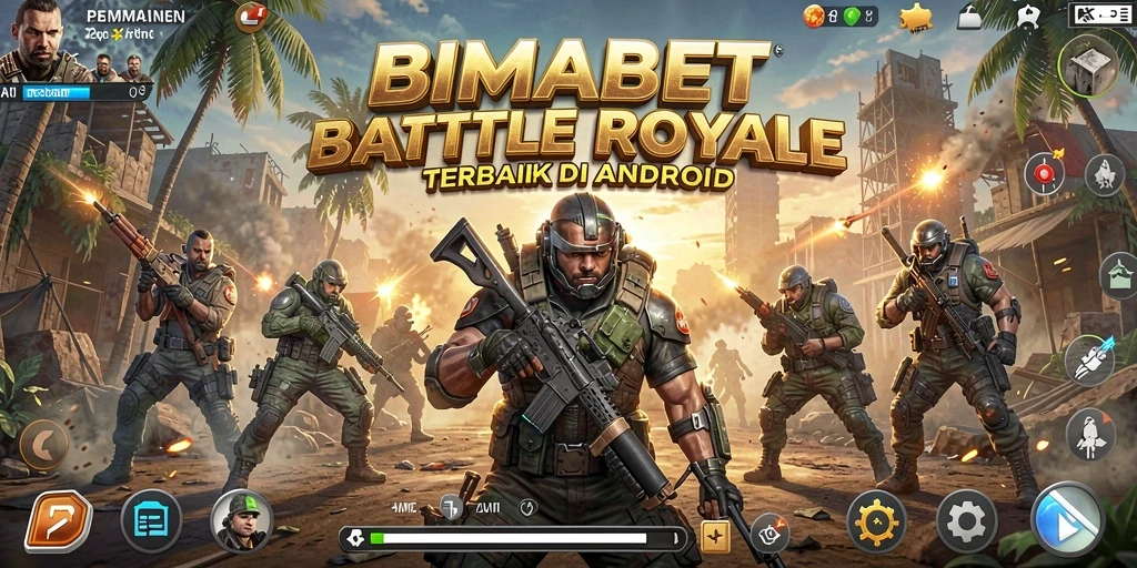 Tangkapan layar gameplay BIMABET menampilkan aksi seru dalam pertempuran Battle Royale.