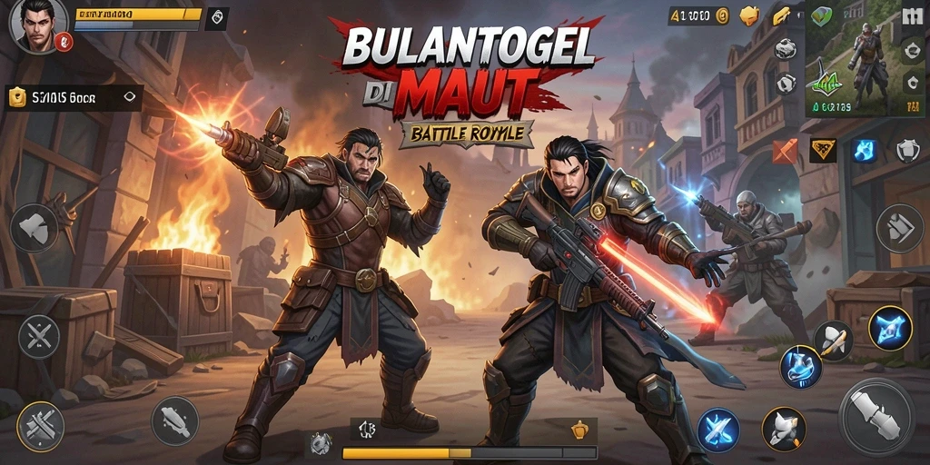 Gameplay seru BULANTOGEL dengan aksi Battle Royale mendebarkan.