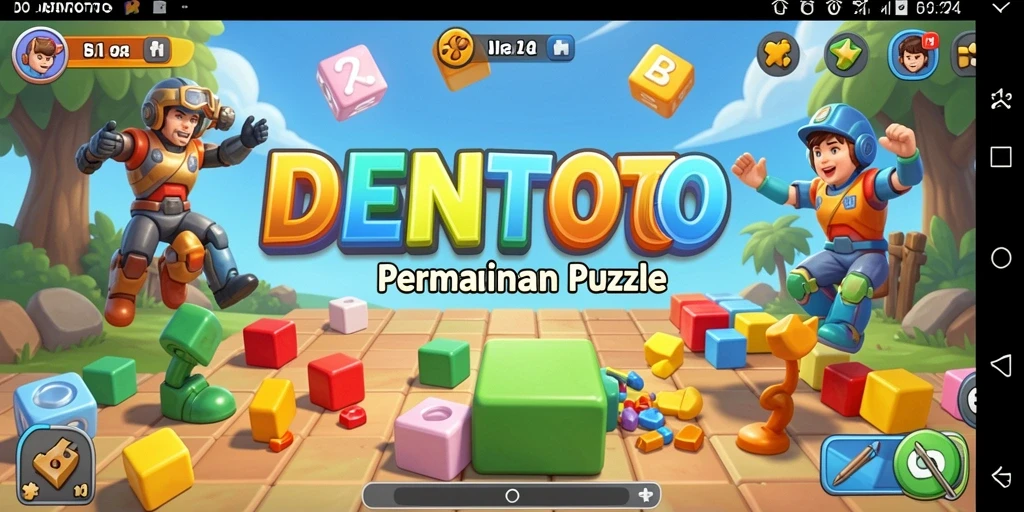 Screenshot gameplay DENTOTO yang menunjukkan tantangan Puzzle yang seru.