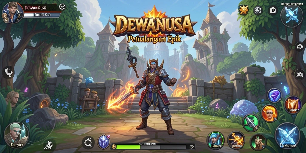 Pengalaman gameplay mendebarkan dalam DEWANUSA, penuh aksi RPG.