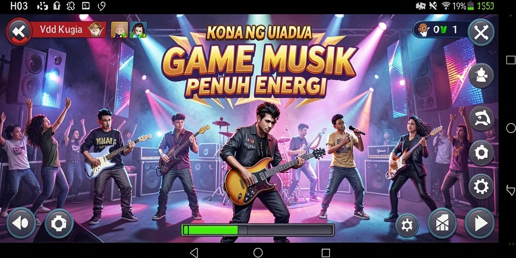 Tampilan gameplay H03 yang dinamis dan penuh warna.