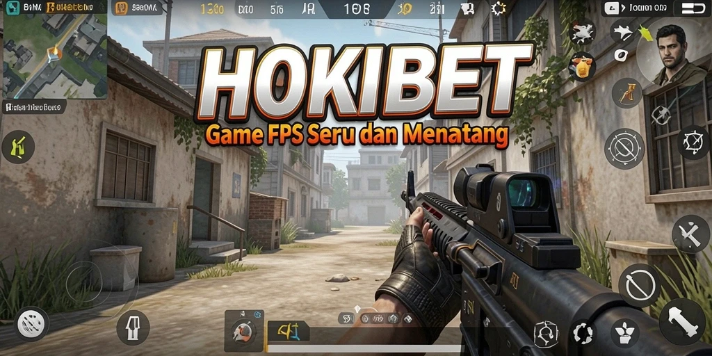 Screenshot HOKIBET yang menunjukkan aksi tembak-menembak seru di gameplay FPS.