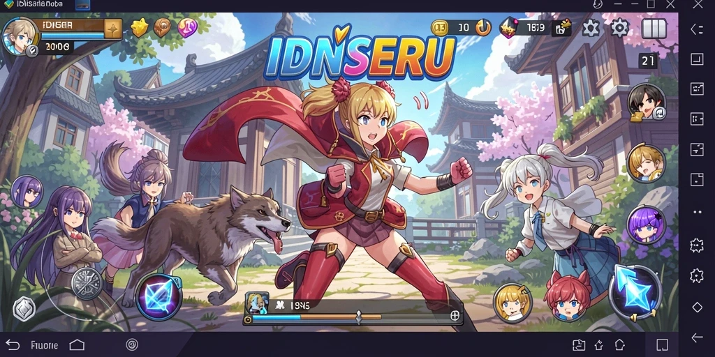 Screenshot menampilkan aksi seru dalam game Anime IDNSERU.