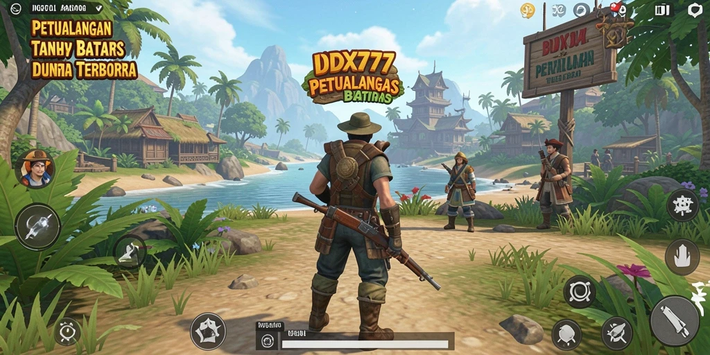 Screenshot gameplay IDX777 menampilkan petualangan seru dalam dunia terbuka.
