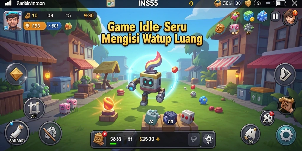 Tampilan gameplay INS55 yang menarik dan menghibur dalam genre Idle.