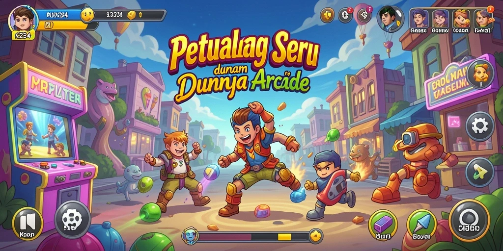 Tangkapan layar K234 menampilkan aksi seru di gameplay Arcade.