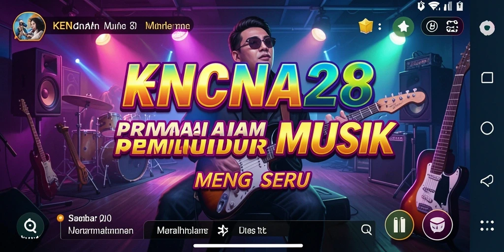 Tampilan gameplay seru dalam KENCANA28 dengan berbagai lagu.