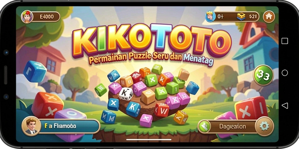 Screenshot utama KIKOTOTO yang menampilkan gameplay Puzzle yang mengasyikkan.