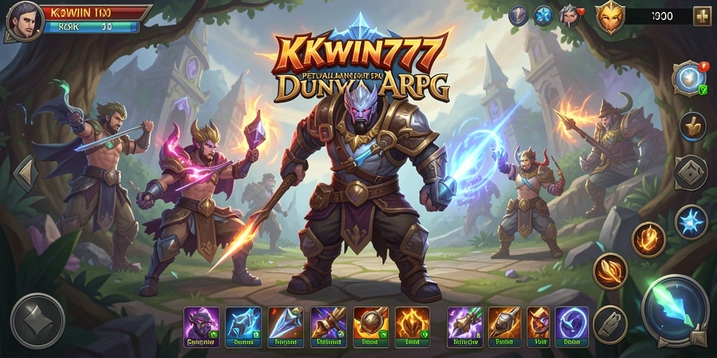 Screenshot KKWIN777 menampilkan aksi pertarungan yang intens dalam dunia ARPG.