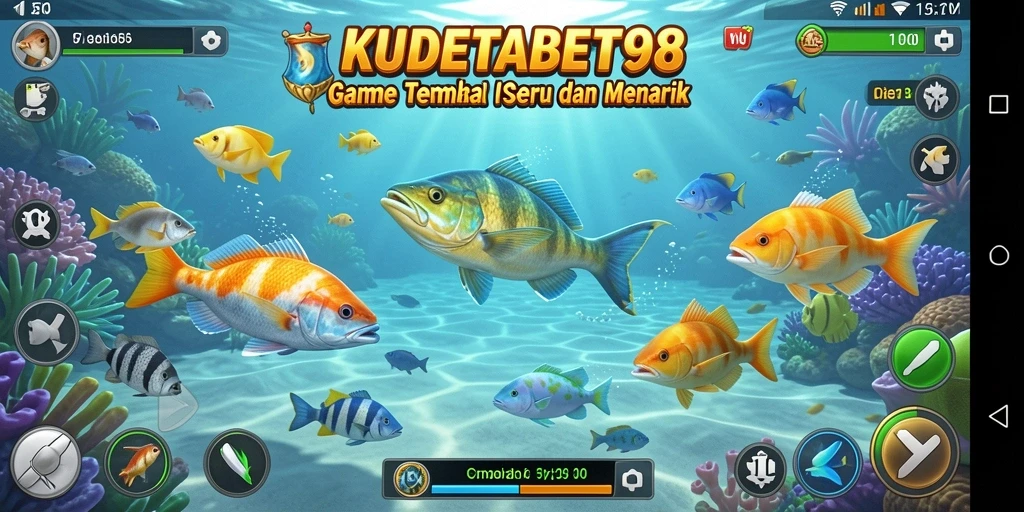 Gameplay seru KUDETABET98 saat menembak ikan.