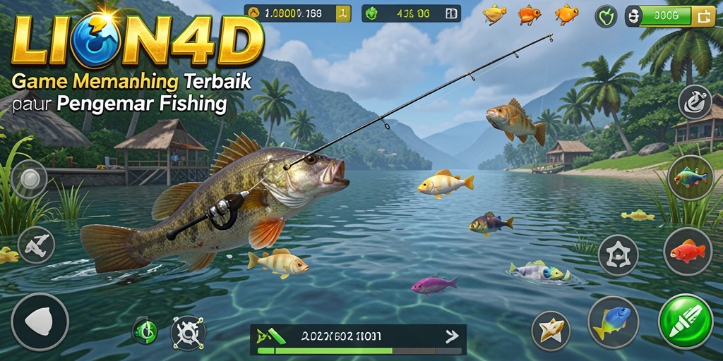 Screenshot utama LION4D menunjukkan pengalaman gameplay Fishing yang menarik.