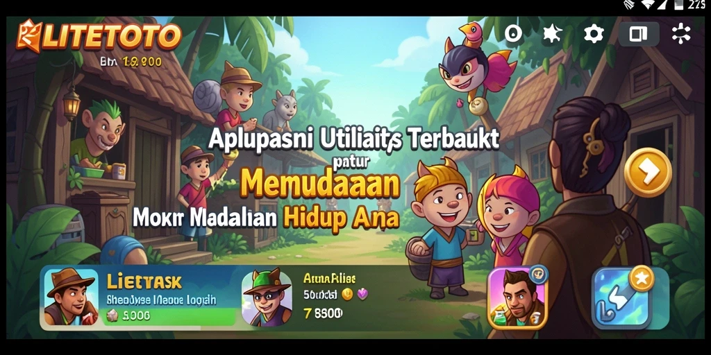 Tampilan utama LITETOTO dengan berbagai fitur utilitas.