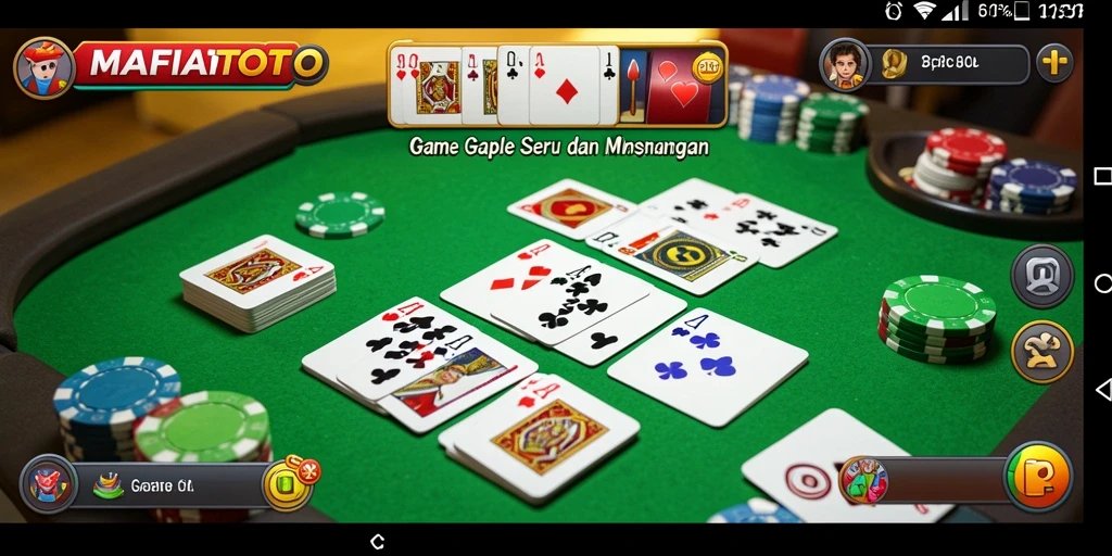 Tampilan gameplay MAFIATOTO yang seru dalam permainan Gaple.