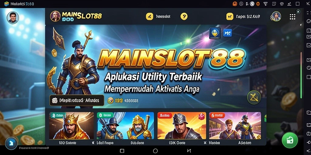 Screenshot MAINSLOT88 menunjukkan tampilan antarmuka aplikasi Utility yang mudah digunakan.