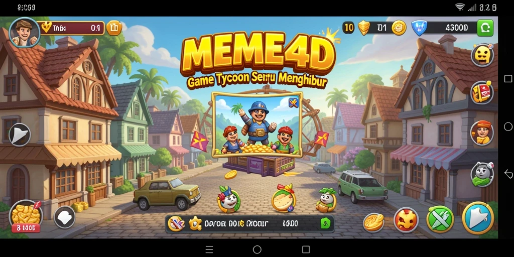 Tampilan gameplay MEME4D dengan berbagai meme kreatif dan interaksi pemain.