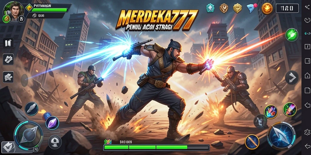 Tampilan pertarungan intens dalam MERDEKA777 yang memukau.
