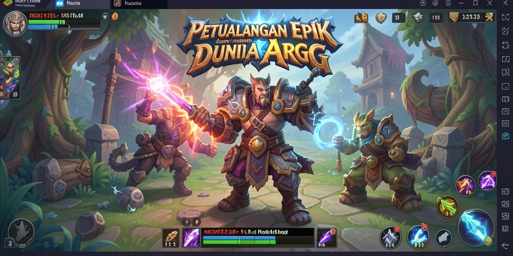 Tampilan menarik dari gameplay NOX123 dengan aksi ARPG yang seru.