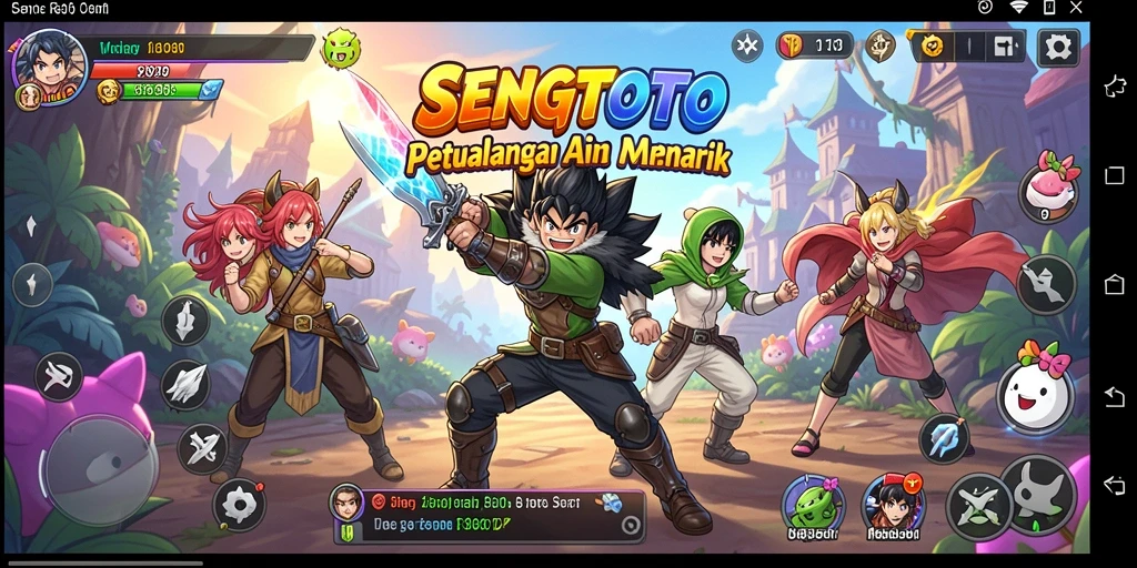 Screenshot gameplay yang menampilkan aksi seru dalam game Anime.
