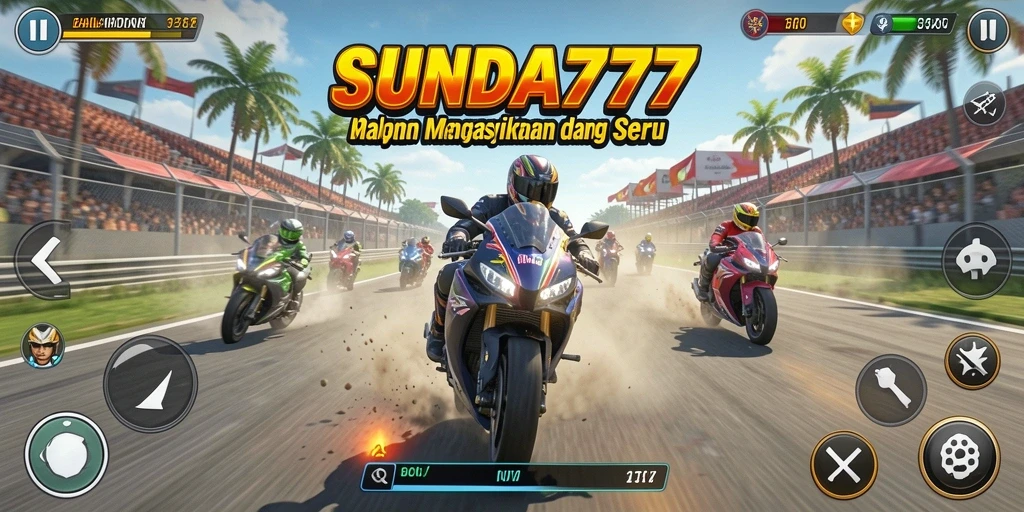 Tampilan balapan motor yang mendebarkan di SUNDA777.
